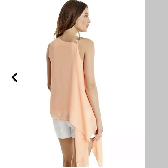 New Guess Marciano Rosa asymmetrical chiffon chain S - Picture 2 of 3